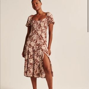 Abercrombie & Fitch Floral Brown Dress